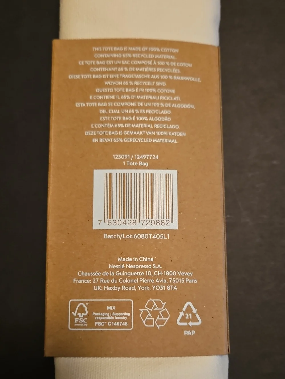Tote Bag Nespresso